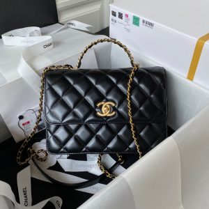 Chanel Top Handle Bag in black