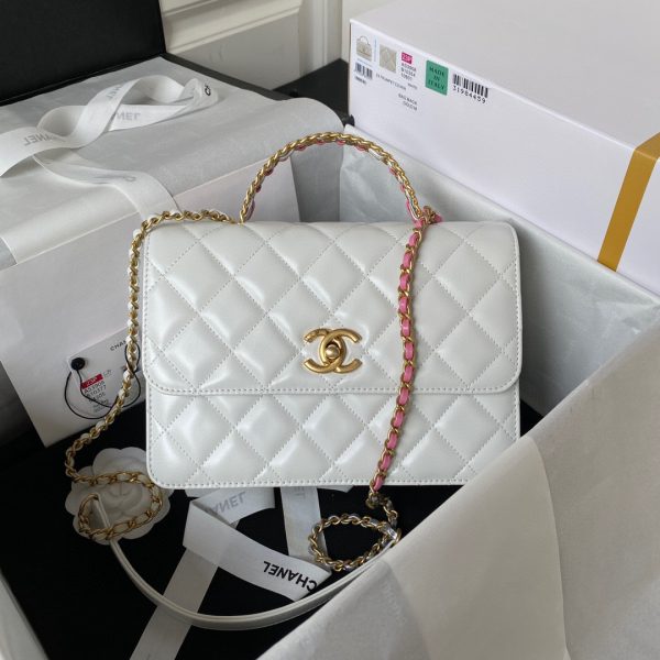 Chanel Top Handle Bag in white