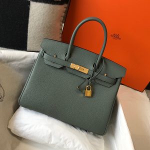 Hermes Birkin Almond Green Bag
